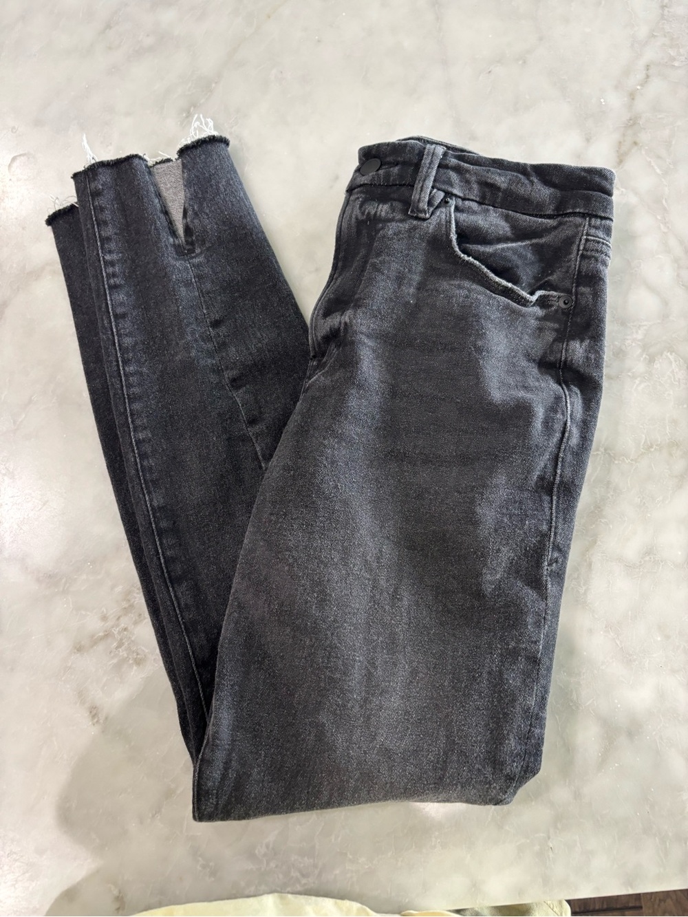 Good American Black Washed High-Rise Skinny Jeans